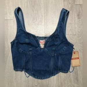 Denim corset